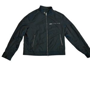 Armani collezioni Men’s black water repellent bomber jacket Sz 44